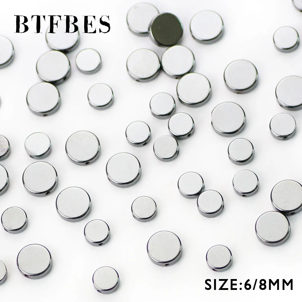 BTFBES Black Hematite Coins Beads Natural Stone 8/6MM Flat Round Spacer Loose Beads for Jewelry Making Bracelet Accessories DIY
BTFBES Black Hematite Coins Beads Natural Stone 8/6MM Flat Round Spacer Loose Beads for Jewelry Making Bracelet Accessories DIY