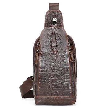 Crocodile Genuine Leather Men's Chest Bag Shoulder Bags Male USB Charging Chest Pack Crossbody Bags for Men Travel Messenger Bag
Crocodile Genuine Leather Men's Chest Bag Shoulder Bags Male USB Charging Chest Pack Crossbody Bags for Men Travel Messenger Bag