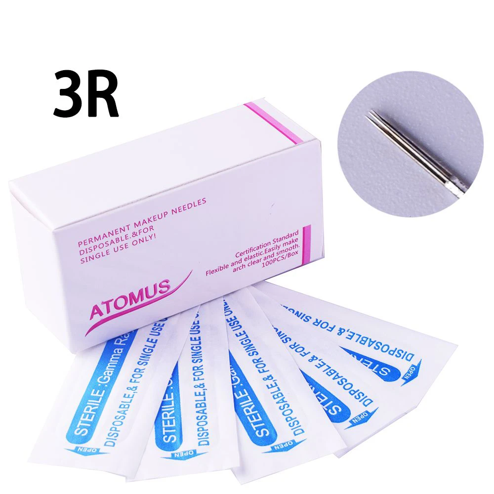 100Pcs/set Atomus 3R Tattoo Needle Set Tattoo Eyebrow Pen Machine Disposable Sterilized Tattoo Needles Permanent Makeup Tool
100Pcs/set Atomus 3R Tattoo Needle Set Tattoo Eyebrow Pen Machine Disposable Sterilized Tattoo Needles Permanent Makeup Tool