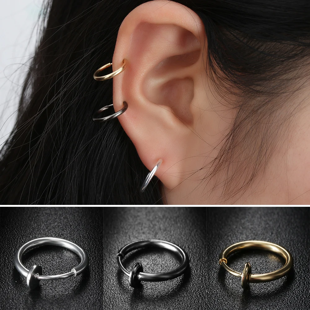 2 PCs Fake Nose Ring Goth Punk Lip Ear Nose Clip On Fake Septum Spring Action Non Piercing Nose Ring Hoop Lip Hoop Rings Earring
2 PCs Fake Nose Ring Goth Punk Lip Ear Nose Clip On Fake Septum Spring Action Non Piercing Nose Ring Hoop Lip Hoop Rings Earring