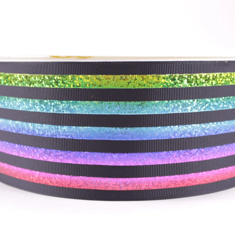 3" 75mm rainbow hologram foil stripes grosgrain polyester ribbon sparkle laser for DIY gift wrap accessaries 10Y 50Y
3" 75mm rainbow hologram foil stripes grosgrain polyester ribbon sparkle laser for DIY gift wrap accessaries 10Y 50Y