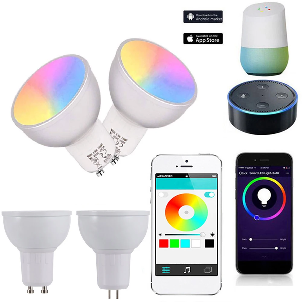 Smart WIFI Bulb GU10/E27/GU5.3 RGBW 6W LED Dimmable Light Cup LED Bulb Light Bulb Works with Alexa Google Home
Smart WIFI Bulb GU10/E27/GU5.3 RGBW 6W LED Dimmable Light Cup LED Bulb Light Bulb Works with Alexa Google Home