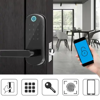 Smart Fingerprint Door Handle Lock App WIFI Smart Electronic Lock Touch Screen Locks Digital Code Keypad Deadbolt For Home Hotel
Smart Fingerprint Door Handle Lock App WIFI Smart Electronic Lock Touch Screen Locks Digital Code Keypad Deadbolt For Home Hotel