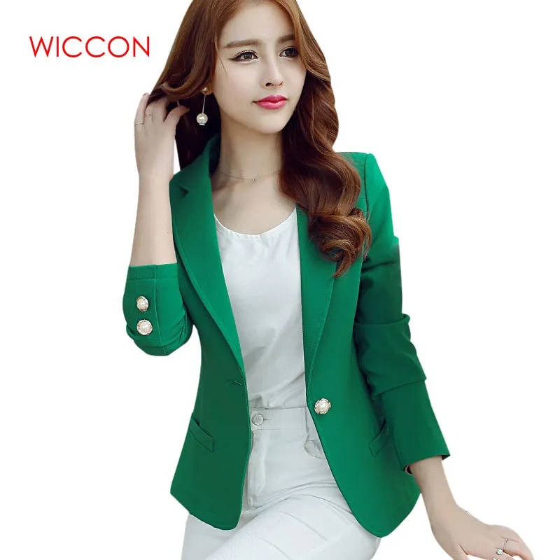 Women Blazers 2019 Green Color Long Sleeve Jackets Solid Single Button Coat Slim Office Lady Female Tops Blazer Feminino
Women Blazers 2019 Green Color Long Sleeve Jackets Solid Single Button Coat Slim Office Lady Female Tops Blazer Feminino