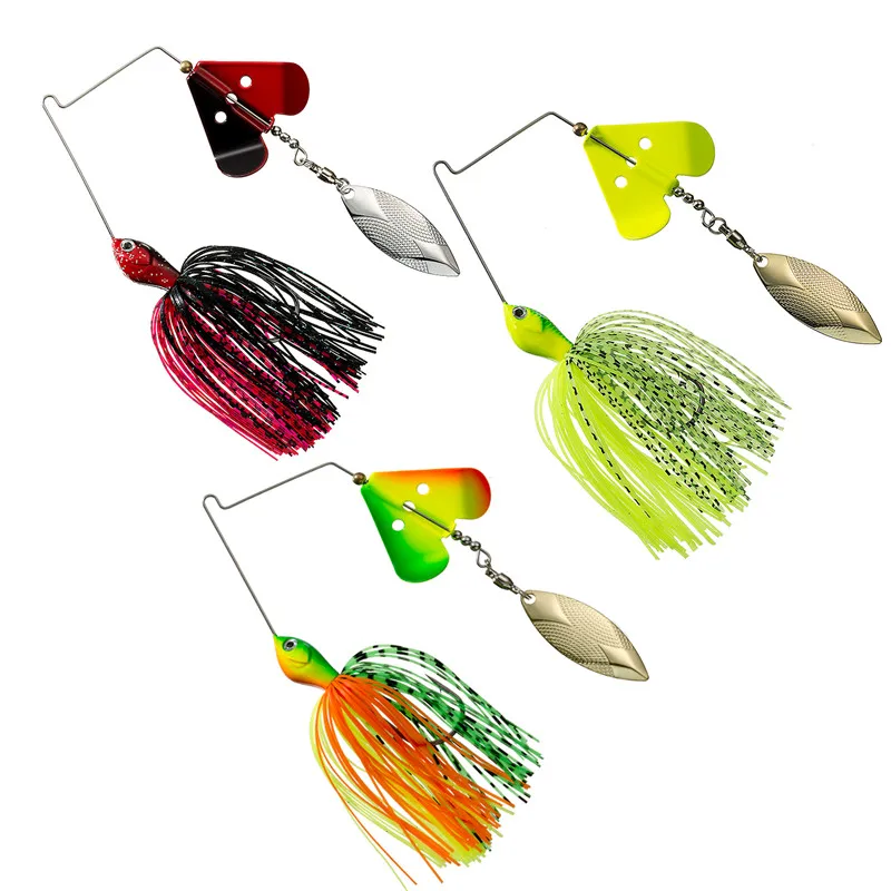 SUNMILE Fishing Buzzbait Spinnerbait Lures 14g Willow Blade and Counter Rotating Blades Spinner Baits for Bass Pike Metal Lure
SUNMILE Fishing Buzzbait Spinnerbait Lures 14g Willow Blade and Counter Rotating Blades Spinner Baits for Bass Pike Metal Lure