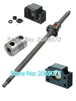 1pcs antibacklash ball screw 1605 -L550mm-C7+BK/BF12 + 2pcs 6.35*10mm couplers