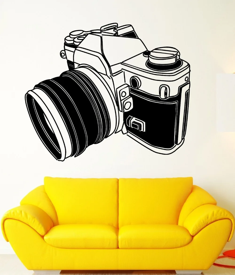 

3d Poster Wall Stickers Vinyl Decal Camera Photographer Photo Art Photography Removable Wall Decals Mural wallpaper D936