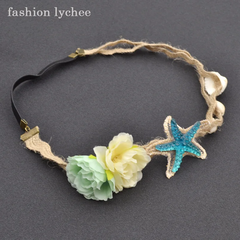 fashion lychee Beautiful Charm Flower Crown Hair Garland Wedding Party Starfish Nature Shell Headband For Women
fashion lychee Beautiful Charm Flower Crown Hair Garland Wedding Party Starfish Nature Shell Headband For Women