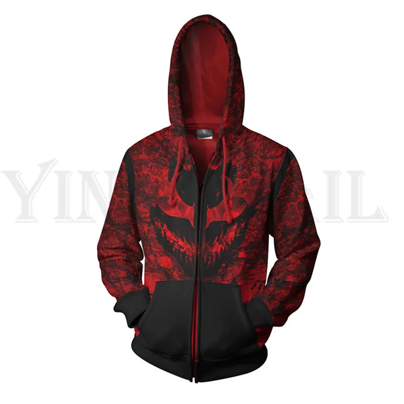 Men and Women Zip Up Hoodies Venom Spiderman 3d Print Hooded Jacket Mravel 4 Movie Anti-hero Sweatshirt Streetwear Costume
Men and Women Zip Up Hoodies Venom Spiderman 3d Print Hooded Jacket Mravel 4 Movie Anti-hero Sweatshirt Streetwear Costume