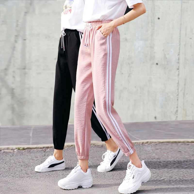 Fashion Casual Sweatpants Pants Side-Stripe Women Loose Elastic Waist Sportswear Women'S Pants New Bottoms 2019
Fashion Casual Sweatpants Pants Side-Stripe Women Loose Elastic Waist Sportswear Women'S Pants New Bottoms 2019