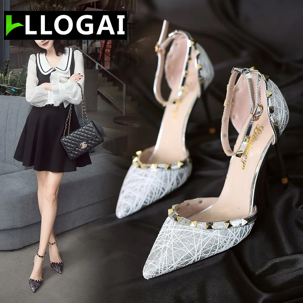 Pointed Rivet High Heels Ladies Shoes Thin Heels Sequined Pumps Women Shoes Wedding Banquet Shoes High Heels Summer Shoes Woman
Pointed Rivet High Heels Ladies Shoes Thin Heels Sequined Pumps Women Shoes Wedding Banquet Shoes High Heels Summer Shoes Woman