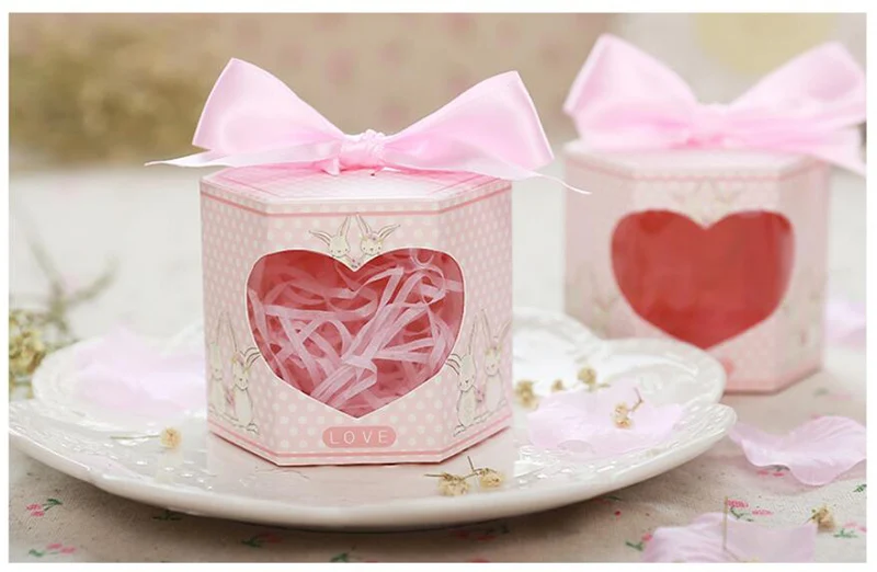 avebien 50pcs new romantic floral candy box wedding favors gifts