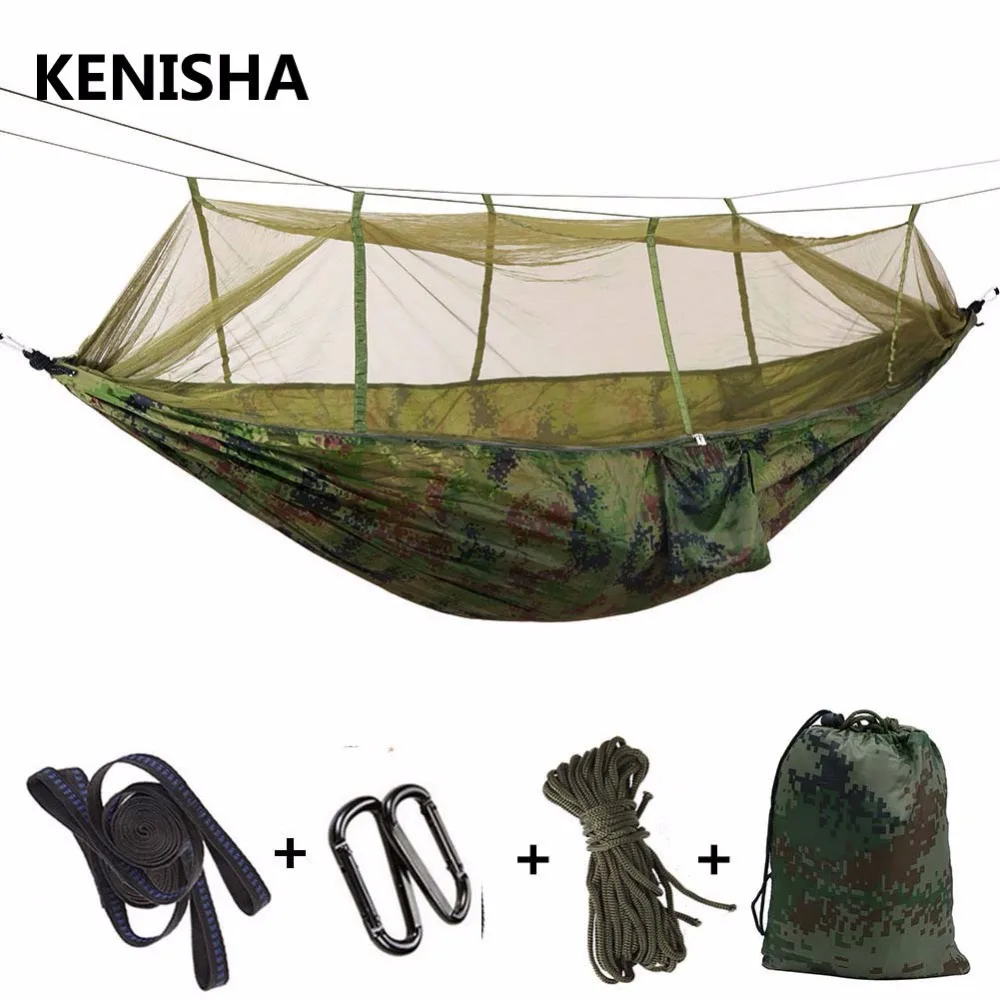 1 2 Person Outdoor Hammock Parachute Camping Beach Hanging Swing