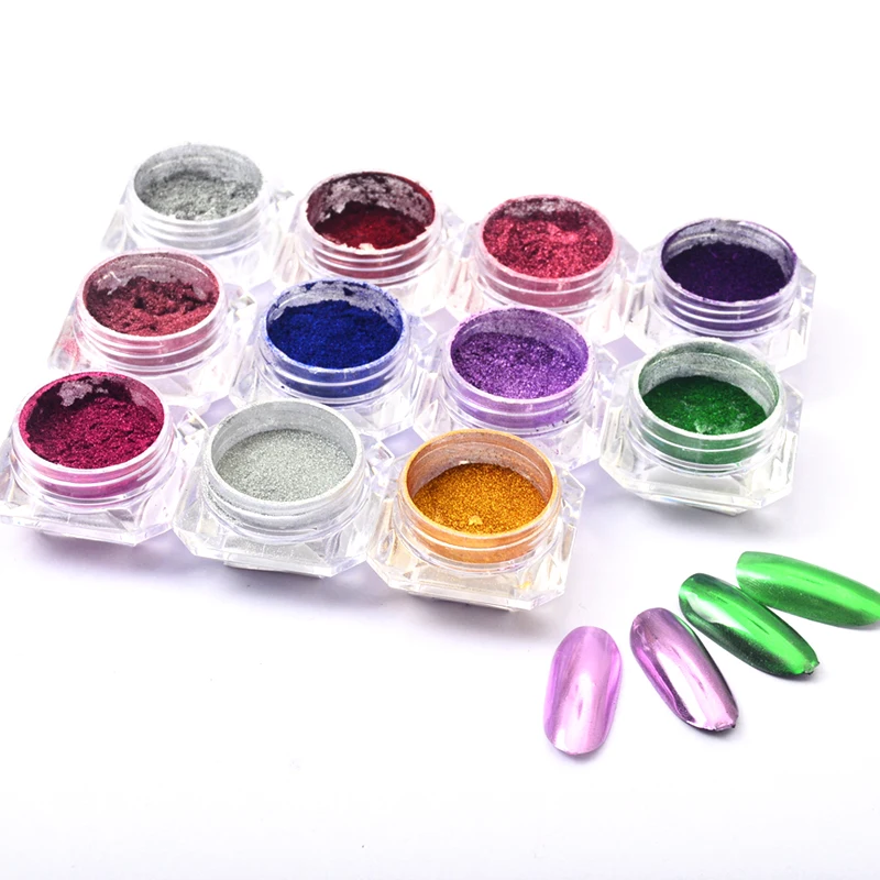 YWK 11 Color 0.5g Nail Mirror Glitter Powder Metallic Color Nail Art UV Gel Polishing Chrome Flakes Pigment Dust Decorations
YWK 11 Color 0.5g Nail Mirror Glitter Powder Metallic Color Nail Art UV Gel Polishing Chrome Flakes Pigment Dust Decorations