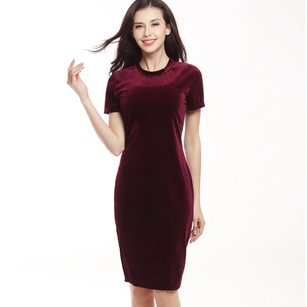 Nice-forever office dresses new short sleeve pencil dress women o neck swan gold velvet pencil dresses pleated velvet dress
Nice-forever office dresses new short sleeve pencil dress women o neck swan gold velvet pencil dresses pleated velvet dress