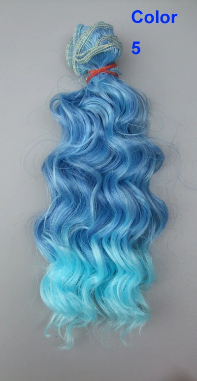 15 CM 25cm doll wigs heat resistant deep wave hair for blyth doll 1/3 1/4 1/6 BJD diy cloth doll wigs 17