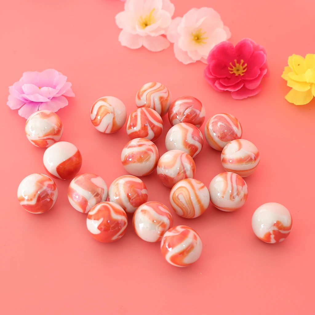 20pcs 25mm Stripes Flower Glass Marbles Ball Stress Swirl Toys Marble Decor 20pcs 25mm Stripes Flower Glass Marbles Ball Stress Swirl Toys Marble Decor