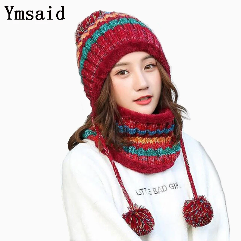 Winter Women Knitted Hat Scarf 2Pcs Set Fashion Wool Thickening Hat Collars Female Warm Hat Scarf Set Snow Caps
Winter Women Knitted Hat Scarf 2Pcs Set Fashion Wool Thickening Hat Collars Female Warm Hat Scarf Set Snow Caps