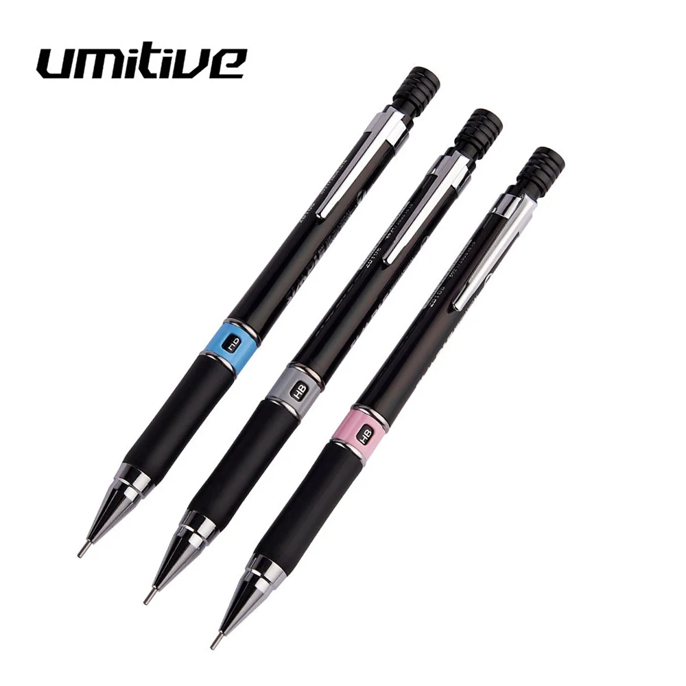 Umitive 0.5mm/0.7mm HB Mechanical Automatic Pencil With Eraser For Kids Exams Sketch Drawing School Supplies Stationery
Umitive 0.5mm/0.7mm HB Mechanical Automatic Pencil With Eraser For Kids Exams Sketch Drawing School Supplies Stationery