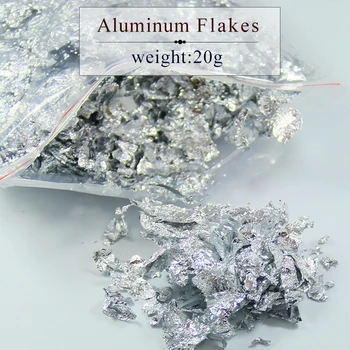 20 grams aluminum flake , fragment of imitation silver leaf foil sheets for all kinds of decorations 
20 grams aluminum flake , fragment of imitation silver leaf foil sheets for all kinds of decorations