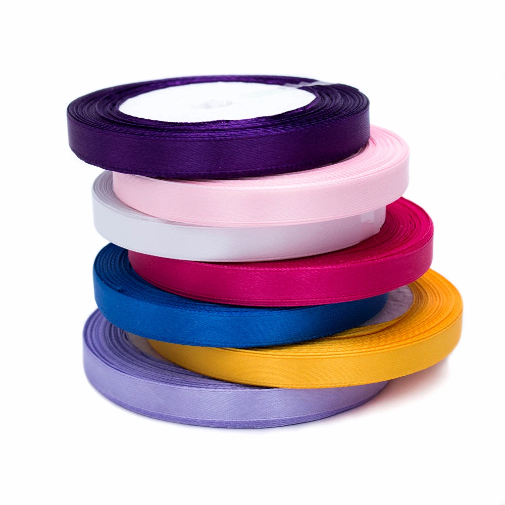 10mm 25 yards Single Face Silk Satin Ribbon Decorative Gift Packing Wedding Crafts Christmas White Pink Red Black Ribbons
10mm 25 yards Single Face Silk Satin Ribbon Decorative Gift Packing Wedding Crafts Christmas White Pink Red Black Ribbons