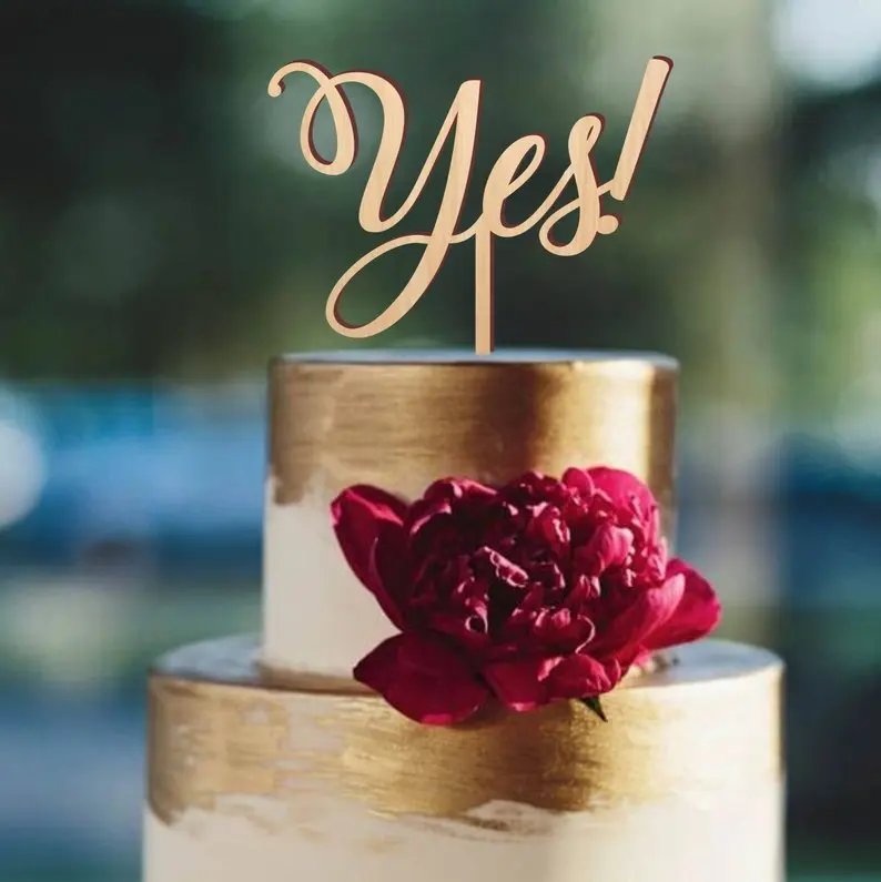 Wedding Proposal YES Cake Topper Wedding Engagement Topper Party Cake Decoration Yes Letter Cake Topper Free Shipping
Wedding Proposal YES Cake Topper Wedding Engagement Topper Party Cake Decoration Yes Letter Cake Topper Free Shipping