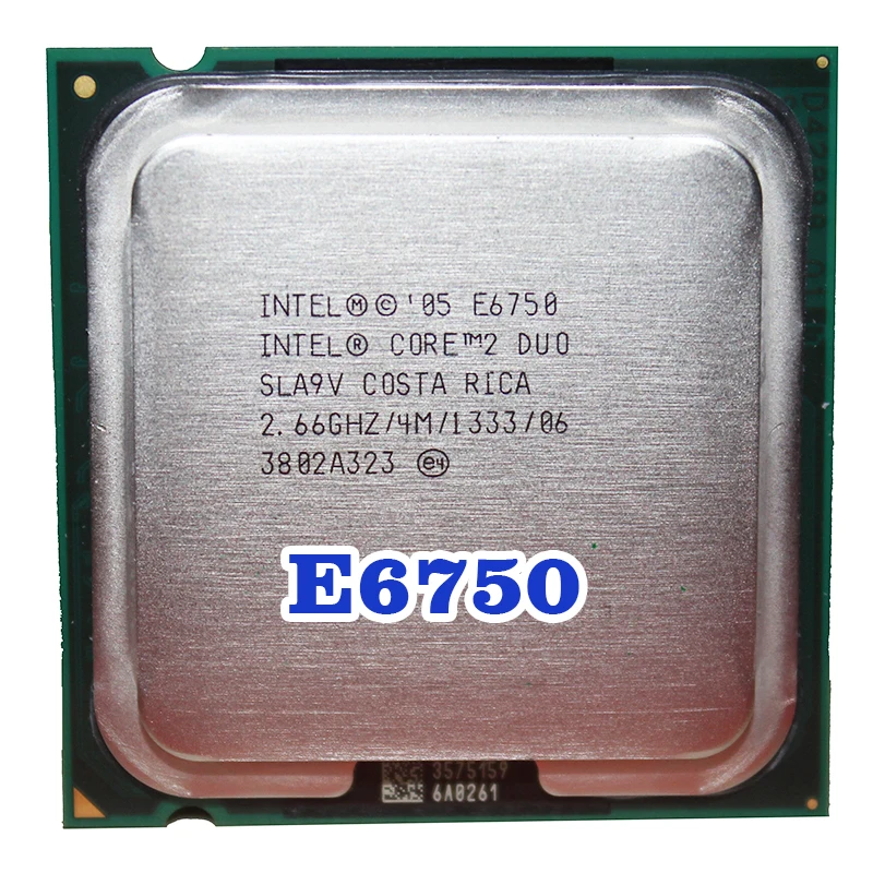Оригинальный процессор INTEL Core 2 Duo E6750 (2 66 ГГц/4 Мб/1333 МГц) 65 Вт Разъем 775 | Компьютеры
