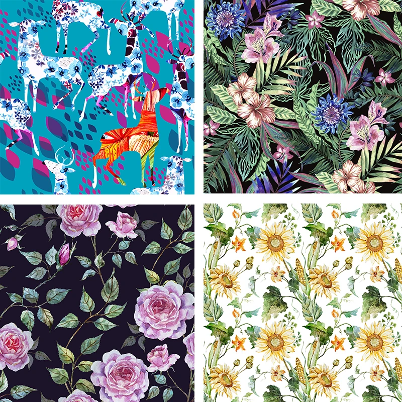 50cm*145cm Polyester stretch fabric for dress 3D elk floral printed fabric thin section dress cloth diy Clothes Shirt patchwork
50cm*145cm Polyester stretch fabric for dress 3D elk floral printed fabric thin section dress cloth diy Clothes Shirt patchwork