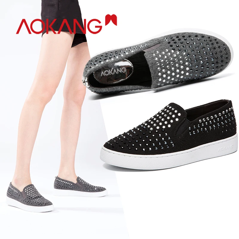 AOKANG Shoes Woman Flats Loafers Slip-on Round toe Ladies Flat Sneakers Shoes Casual Women Shoes Platform Wedges Sneakers Comfor
AOKANG Shoes Woman Flats Loafers Slip-on Round toe Ladies Flat Sneakers Shoes Casual Women Shoes Platform Wedges Sneakers Comfor