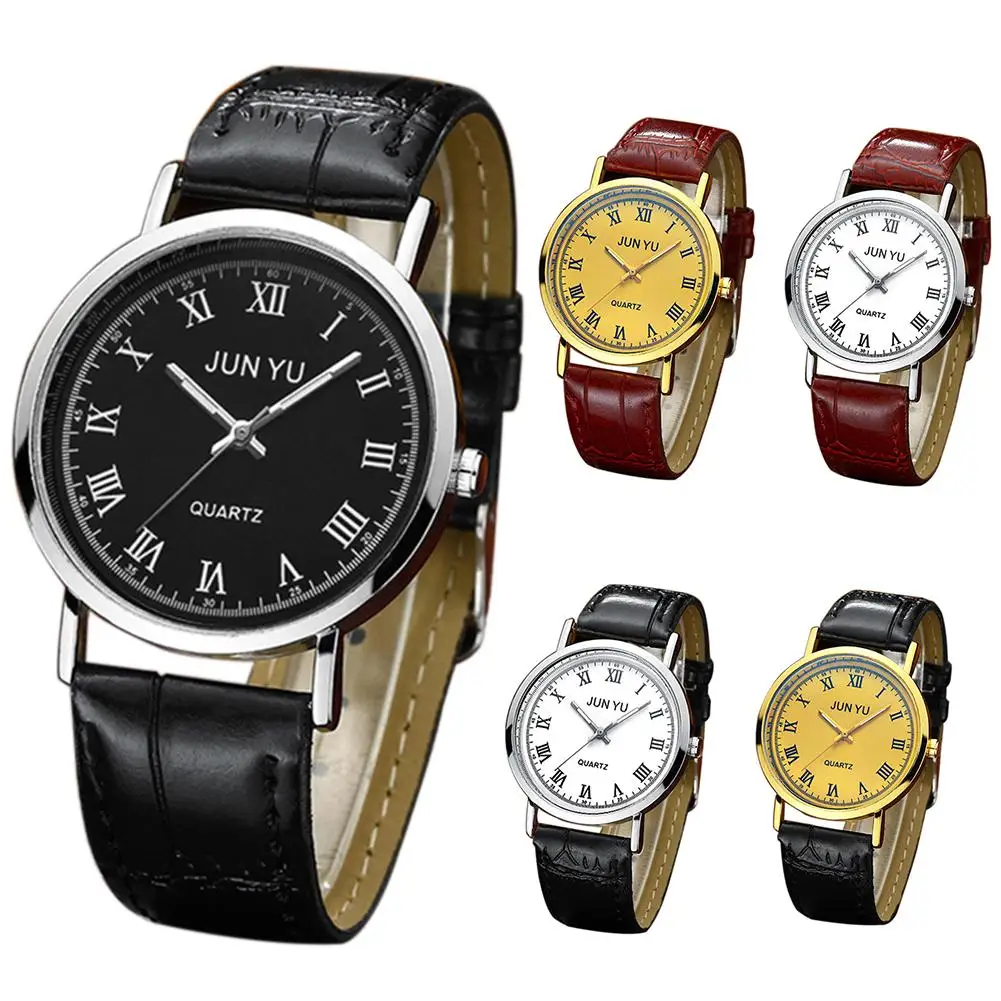 2018 New Popular Brand Luxury Classic Man Faux Leather Roman Numeral Round Dial Quartz Movement Wrist Watch 
2018 New Popular Brand Luxury Classic Man Faux Leather Roman Numeral Round Dial Quartz Movement Wrist Watch