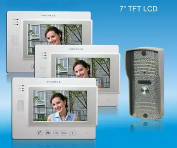 ZHUDELE Home security intercom systeom 7" luxury color video door phone with 4 GB SD Card free HD IR Camera in stock (1 to 3)
ZHUDELE Home security intercom systeom 7" luxury color video door phone with 4 GB SD Card free HD IR Camera in stock (1 to 3)