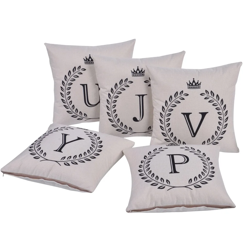 Black Gray Letters Cushion Covers Linen Decorative Pillow Covers 45*45CM Home Sofa Chair Pillowcases Office Car Rest Pillows
Black Gray Letters Cushion Covers Linen Decorative Pillow Covers 45*45CM Home Sofa Chair Pillowcases Office Car Rest Pillows