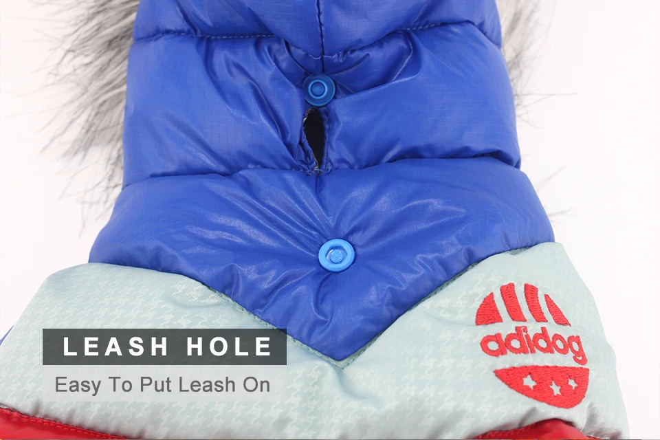 adidog New Winter Pet dog Clothes for Small Medium Dog Pet clothing Coat hoodies Waterproof Super Warm Jacket Snow chihuahua for Winter 316