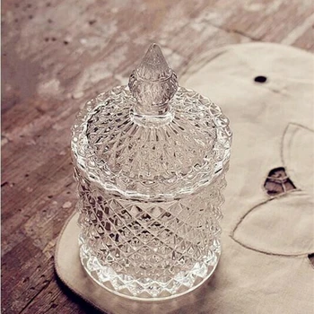 Roman Nordic storage crystal glass jar of sugar pot jewelry decoration furnishing articles wedding desktop candy storage decor
Roman Nordic storage crystal glass jar of sugar pot jewelry decoration furnishing articles wedding desktop candy storage decor
