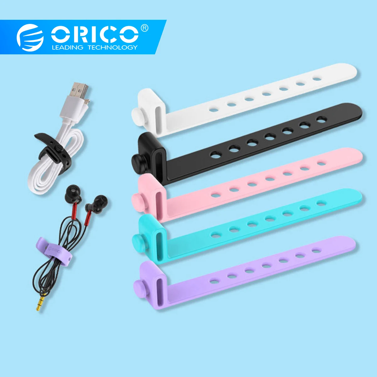 ORICO Silicone Cable Winder Earphone Wire Winder Adjustable Cable Organizer 5PCS for iphone huawei Earphone Cable Protector
ORICO Silicone Cable Winder Earphone Wire Winder Adjustable Cable Organizer 5PCS for iphone huawei Earphone Cable Protector