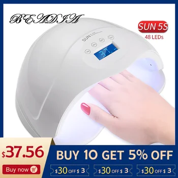 48W SUN Nail Dryer UV Light LED Nail Light Gel Polishing Solidified LCD Smart Sensor Special
48W SUN Nail Dryer UV Light LED Nail Light Gel Polishing Solidified LCD Smart Sensor Special
