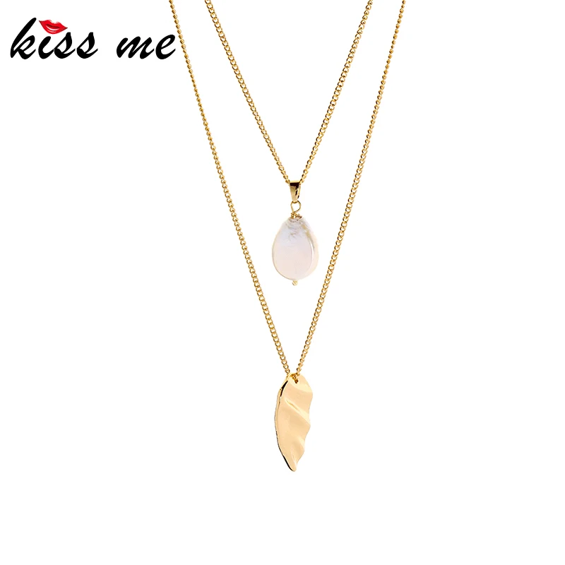 kissme Unique Water Droplet Acrylic Pearl Layered Pendant Necklace For Women Gifts Gold Color Alloy Necklace Fashion Accessory
kissme Unique Water Droplet Acrylic Pearl Layered Pendant Necklace For Women Gifts Gold Color Alloy Necklace Fashion Accessory