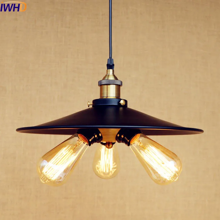 IWHD American Style Industrial Pendant Lighting Fixtures 3 Heads LED Eidson Vintage Lamp Lights Hanglamp Luminaire Lustres
IWHD American Style Industrial Pendant Lighting Fixtures 3 Heads LED Eidson Vintage Lamp Lights Hanglamp Luminaire Lustres