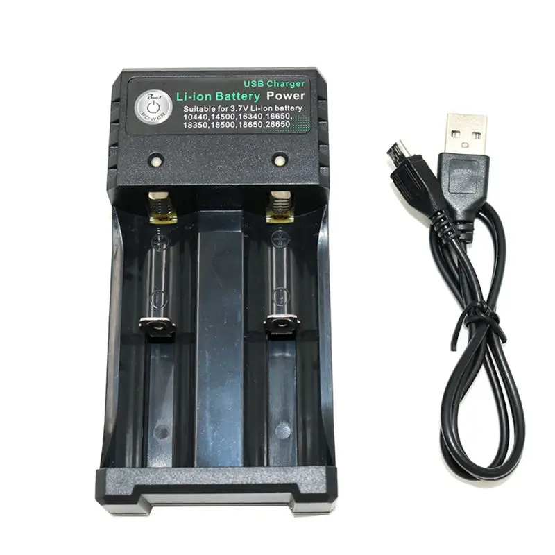 3.7V 18650 Double Slots Charger Portable 18350 16340 14500 USB Interface E-cigarette Independent Li-ion Battery Charging Device
3.7V 18650 Double Slots Charger Portable 18350 16340 14500 USB Interface E-cigarette Independent Li-ion Battery Charging Device