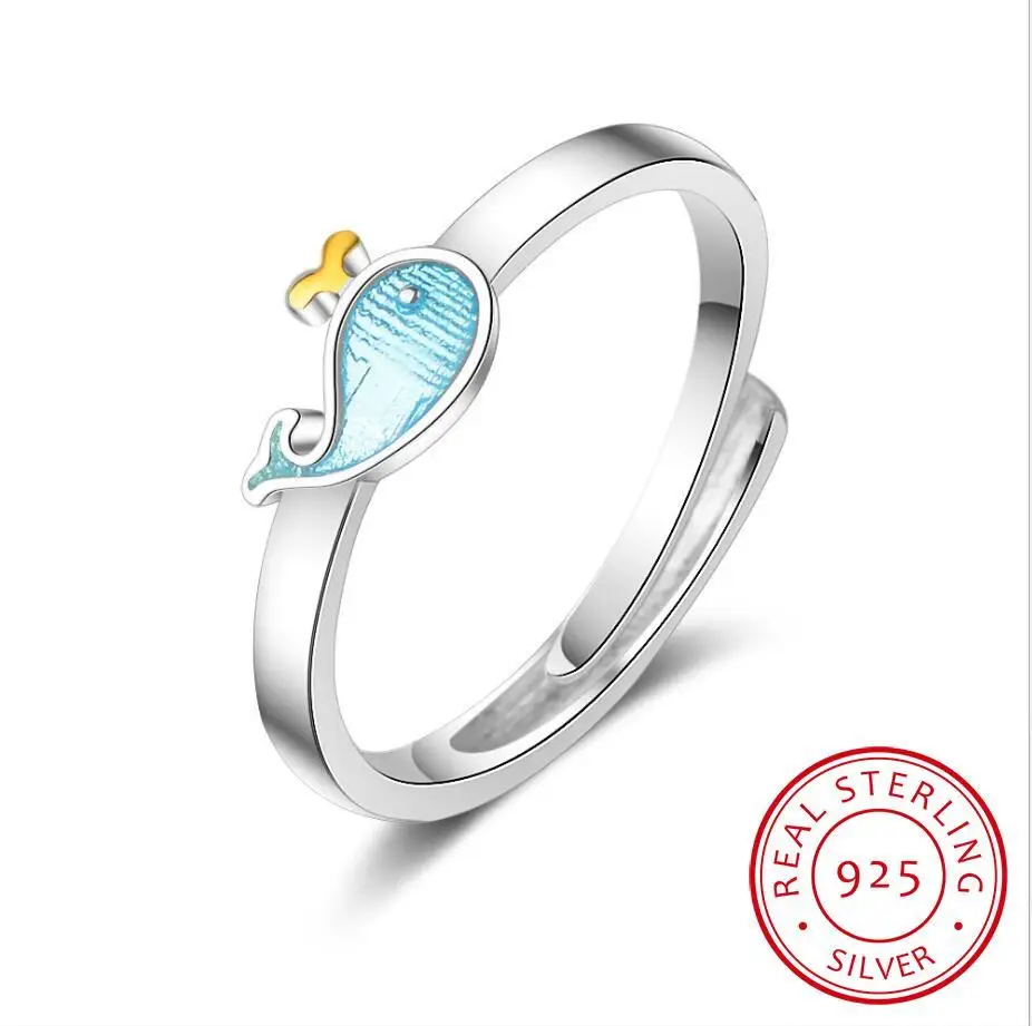 Original Exquisite Popular Beautiful Fashion 925 Sterling Silver Jewelry Blue Whale Dolphin Crystal Opening Rings
Original Exquisite Popular Beautiful Fashion 925 Sterling Silver Jewelry Blue Whale Dolphin Crystal Opening Rings
