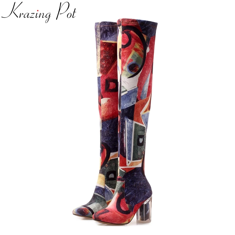 2019 superstar large size mixed colors print women over the knee boots zipper flower warm nightclub luxury thigh high boots L41
2019 superstar large size mixed colors print women over the knee boots zipper flower warm nightclub luxury thigh high boots L41