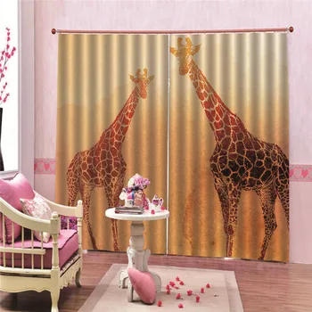 Giraffe 3D Curtain Printing Blockout Polyester Fabric For Living Room Room Bedroom Window Drapes Para Rideaux Pillowcase
Giraffe 3D Curtain Printing Blockout Polyester Fabric For Living Room Room Bedroom Window Drapes Para Rideaux Pillowcase