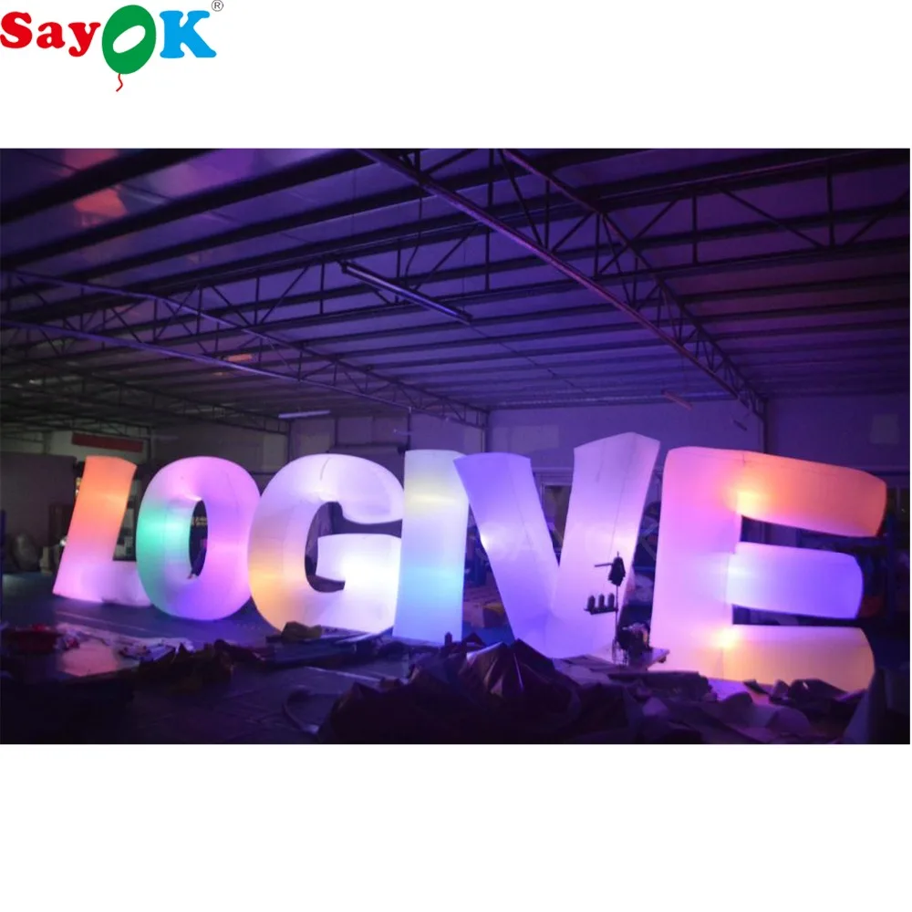 Sayok 1.2m High Inflatable LED Letters Customize A to Z 26 Pieces Letters for Wedding Party Club Decorations
Sayok 1.2m High Inflatable LED Letters Customize A to Z 26 Pieces Letters for Wedding Party Club Decorations