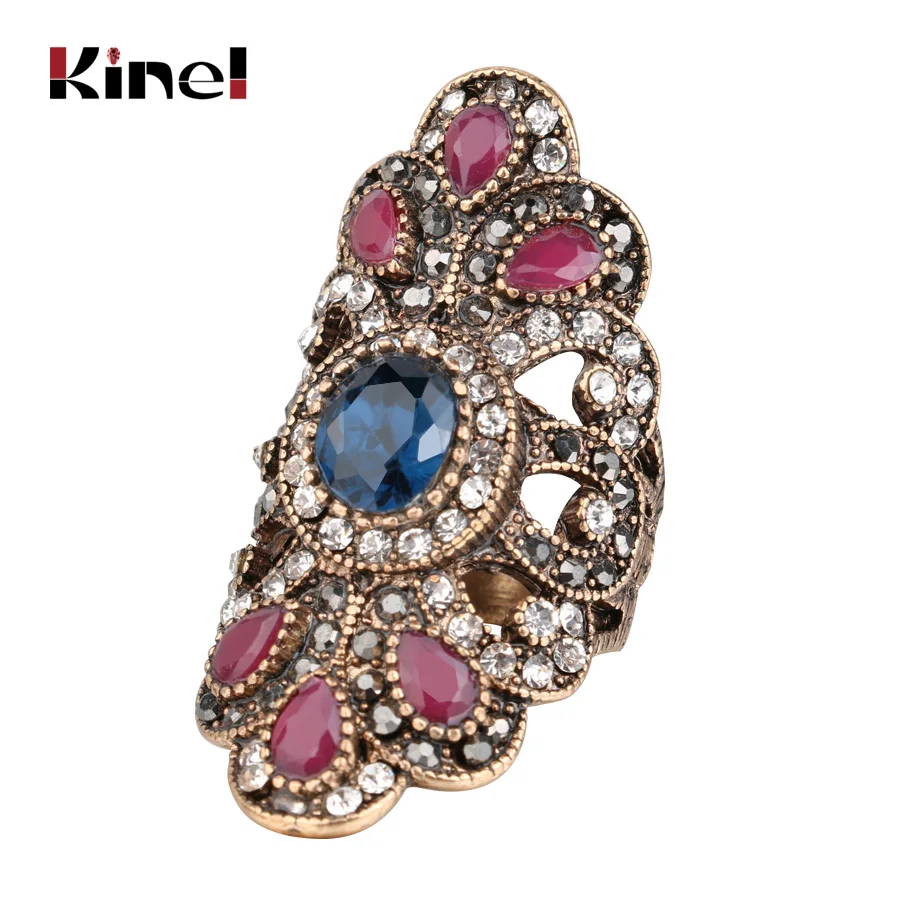 Фото Уникальное античное Золотое кольцо Kinel для женщин Винтажные - купить