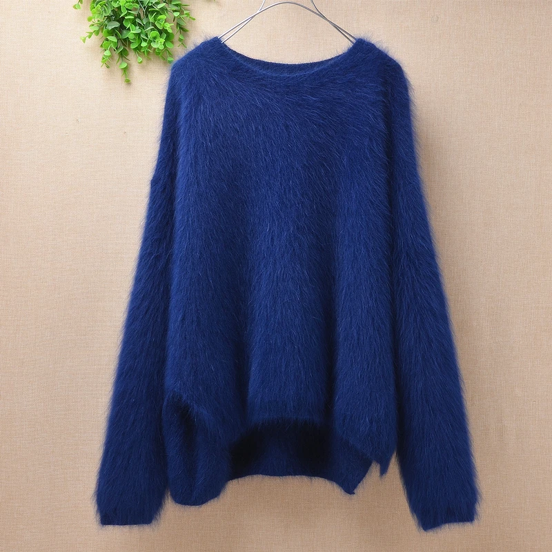 Ladies women winter thin hairy angora rabbit fur slit knitted o-neck loose blouses long sleeve mink velvet pullover sweater coat
Ladies women winter thin hairy angora rabbit fur slit knitted o-neck loose blouses long sleeve mink velvet pullover sweater coat