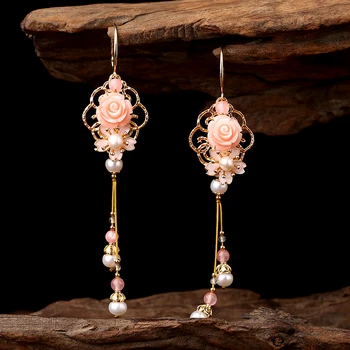 2019 new retro ethnic style long earrings flower earrings temperament earrings handmade earrings female
2019 new retro ethnic style long earrings flower earrings temperament earrings handmade earrings female