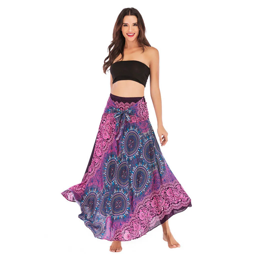 Skirts Women Long Hippie Bohemian Beach Gypsy Elastic Waist A-Line Floral print Halter Long Skirt Summer Fashion
Skirts Women Long Hippie Bohemian Beach Gypsy Elastic Waist A-Line Floral print Halter Long Skirt Summer Fashion