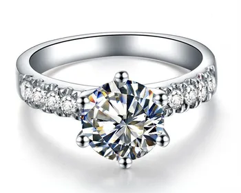 Promise Witness White Gold Jewelry Brand Six Prongs Ring 2CT Classic Diamond Bridal Gift Female Wedding Jewelry Free Box Name
Promise Witness White Gold Jewelry Brand Six Prongs Ring 2CT Classic Diamond Bridal Gift Female Wedding Jewelry Free Box Name