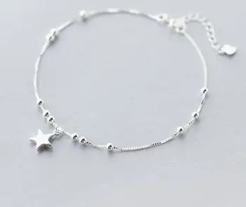1pc 925 Sterling Silver Lucky Beads& Star Chain Anklet bracelet adjustable LS216 
1pc 925 Sterling Silver Lucky Beads& Star Chain Anklet bracelet adjustable LS216