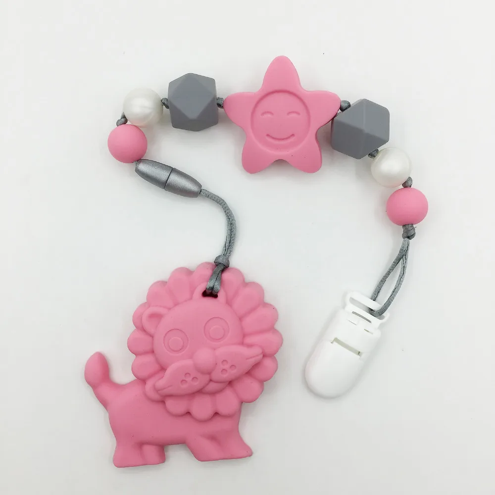 New Arrival Baby Lion Silicone Pacifier Clip for Baby chew BPA free Silicone Teether Pacifier Clip Lion SIlicone clip
New Arrival Baby Lion Silicone Pacifier Clip for Baby chew BPA free Silicone Teether Pacifier Clip Lion SIlicone clip